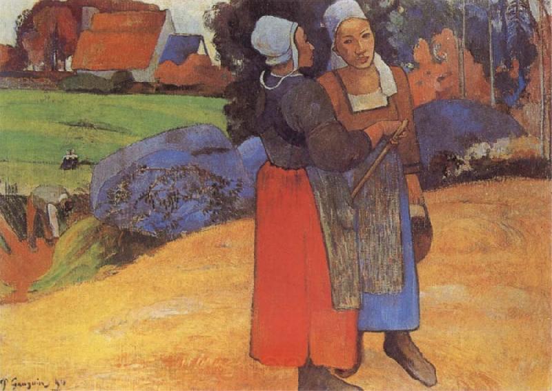 Paul Gauguin Breton Peasants France oil painting art